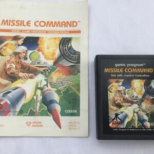 Missile Command Atari Video Game & Manual CX2638  1981 Vintage Original